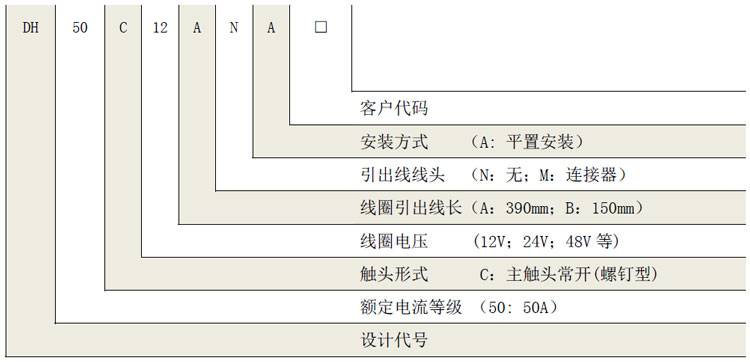 DH50直流高压接触器